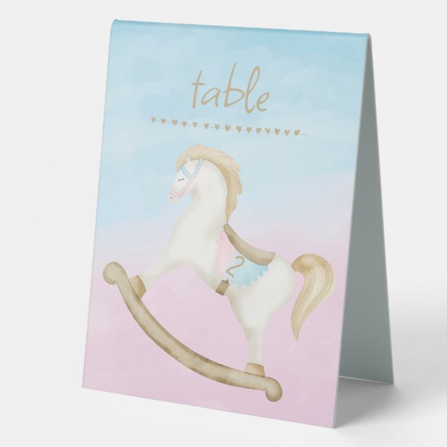 Rocking Horse Blue Pink Gender Baby (Back)