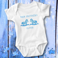 Rocking Horse Blue Twin Brothers Boy Name