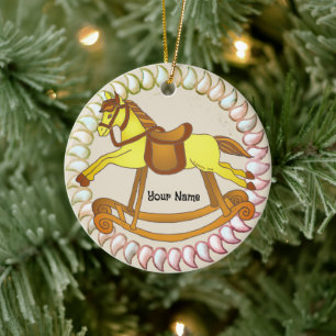 Rocking Horse Ceramic Ornament