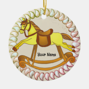 Rocking Horse  Ceramic Ornament