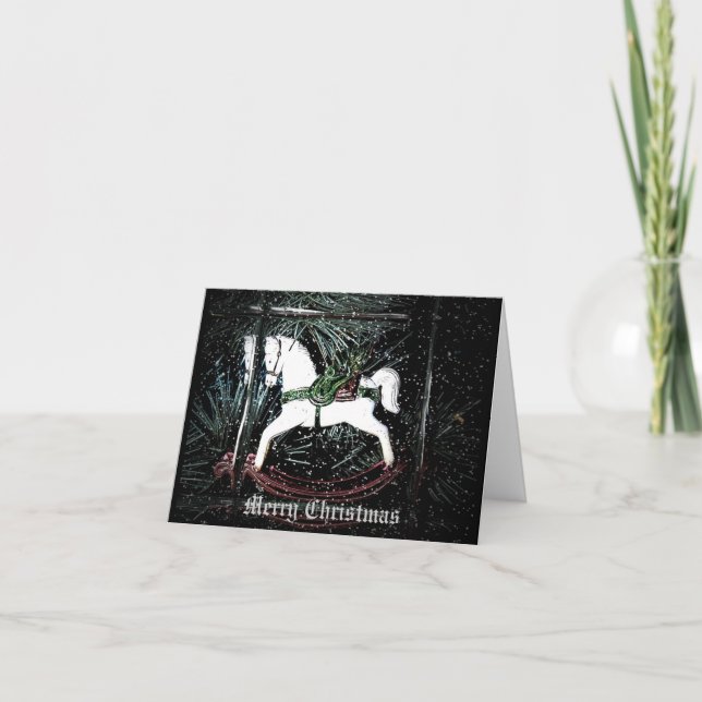 Rocking Horse Christmas Card (Front)