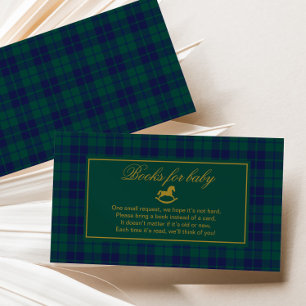 Rocking Horse Classic Plaid Vintage Books for baby Enclosure Card