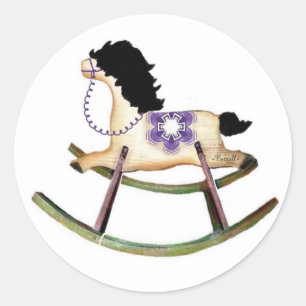 Rocking Horse Classic Round Sticker