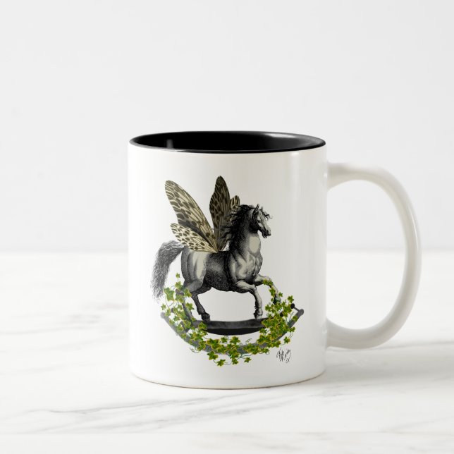 Rocking Horse Fly 2 Two-Tone Coffee Mug (Right)