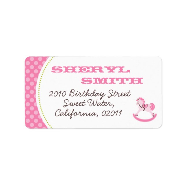 Rocking Horse Girl AddressLabel Label (Front)