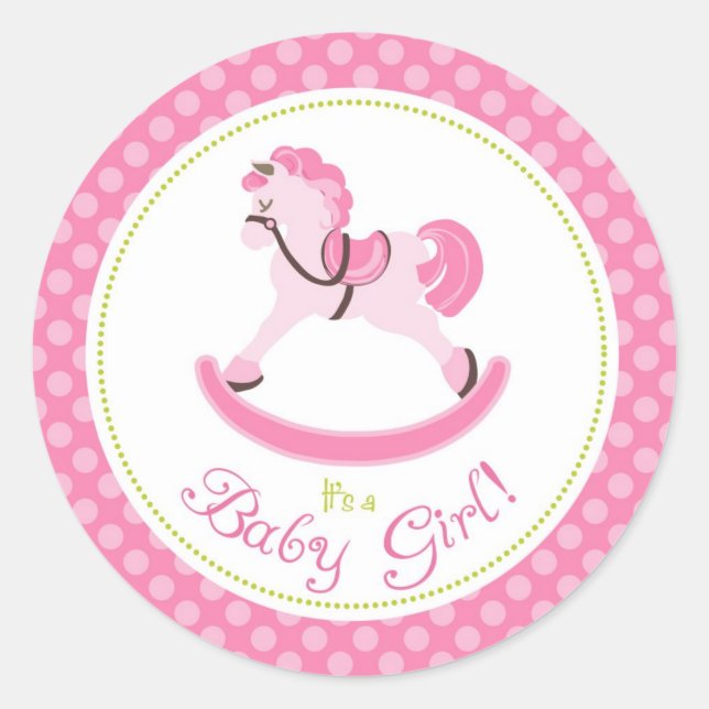 Rocking Horse Girl Sticker (Front)