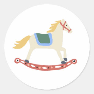 Rocking Horse Illustration Sticker