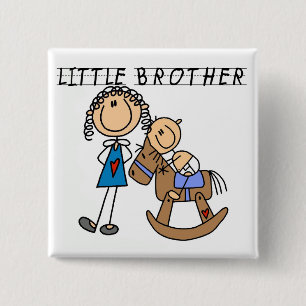 Rocking  Horse Little Brother Tshirts 15 Cm Square Badge