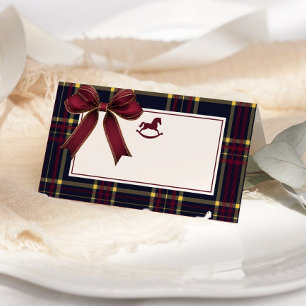 Rocking Horse Luxury Christmas Wine Red Bow