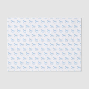 Rocking Horse Silhouette Tissue Paper Blue