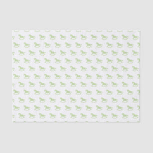 Rocking Horse Silhouette Tissue Paper Green