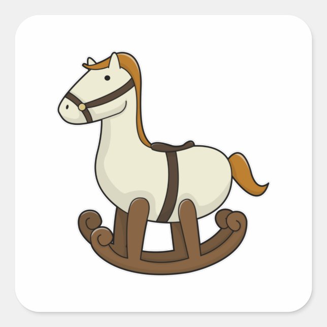 Rocking horse Toy Square Sticker (Front)