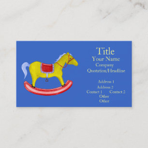 Rocking Horse - Traditional Toys (Primary Colours) Business Card