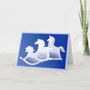 Rocking horse trio card