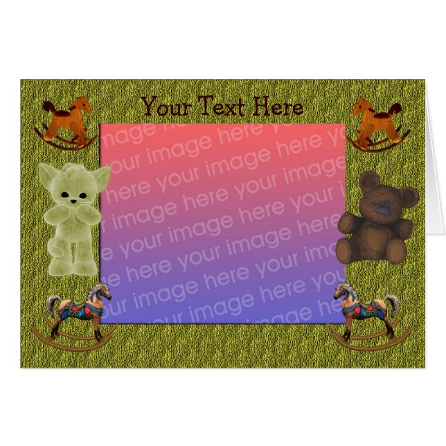 Rocking Horses Teddy Bear Photo (Front Horizontal)