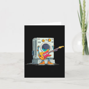 Rocking Laundry Machine Look with Guitar Costume Card