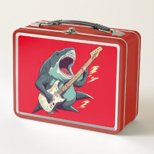 Rocking Megalodon Metal Lunchbox