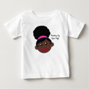 Rocking My Afro Puff! Natural Kids Hair Baby T-Shirt