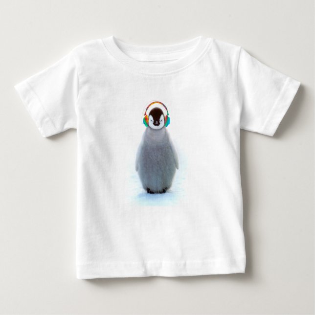 Rocking Penguin Baby T-Shirt (Front)