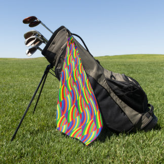 ROCKING RAINBOW SOCK SMALL PATTERNS GOLF TOWEL