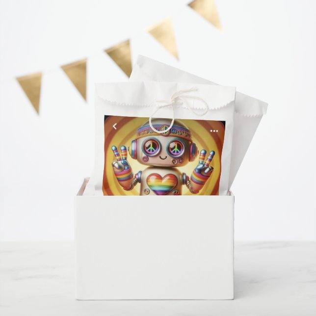 Rocking Retro Robot Favour Bag (Party)