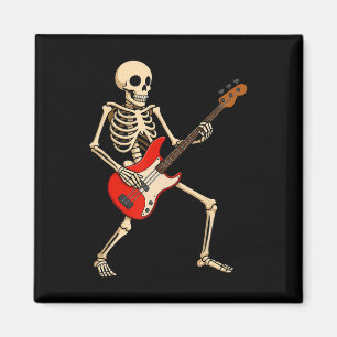 Rocking Skeleton For Halloween Music Lovers Funny Magnet