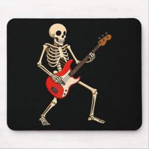 Rocking Skeleton For Halloween Music Lovers Funny Mouse Pad