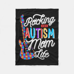 Rocking The Autism Mum Life Autism Awareness Fleece Blanket