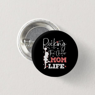 Rocking The Cheer Mum Life Funny Cheerleader Funny 3 Cm Round Badge