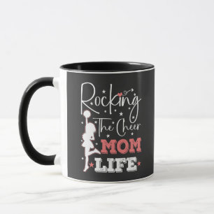 Rocking The Cheer Mum Life Funny Cheerleader Funny Mug