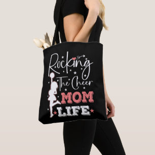 Rocking The Cheer Mum Life Funny Cheerleader Funny Tote Bag