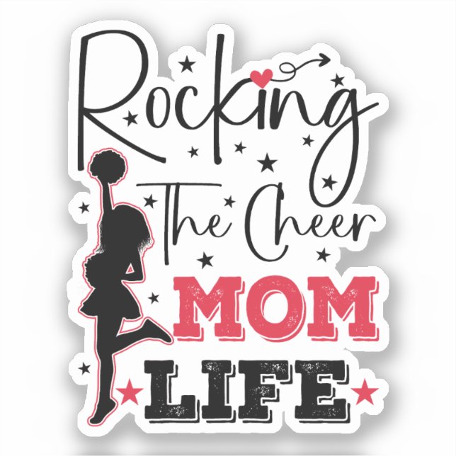 Rocking The Cheer Mum Life Funny Cheerleading Cool (Front)