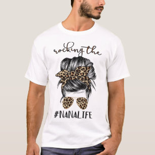 Rocking The Nana Life Grandma Women Christmas Moth T-Shirt
