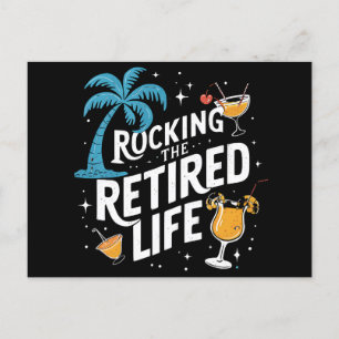 Rocking The Retired Life Summer Funny Retirement Postcard
