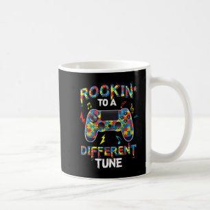 Rocking To A Different Tune Autism Awareness Gamer Coffee Mug