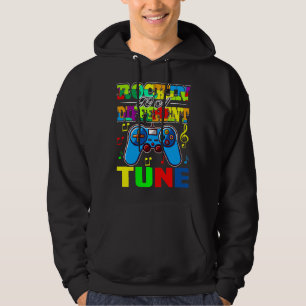 Rocking To A Different Tune Autism Awareness Gamer Hoodie