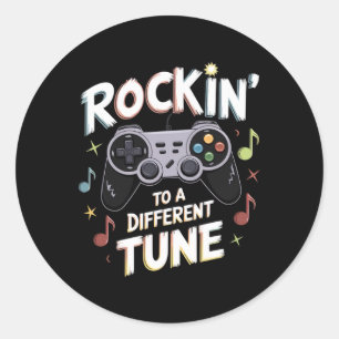 Rocking To A Different Tune Autism Awareness Heroe Classic Round Sticker