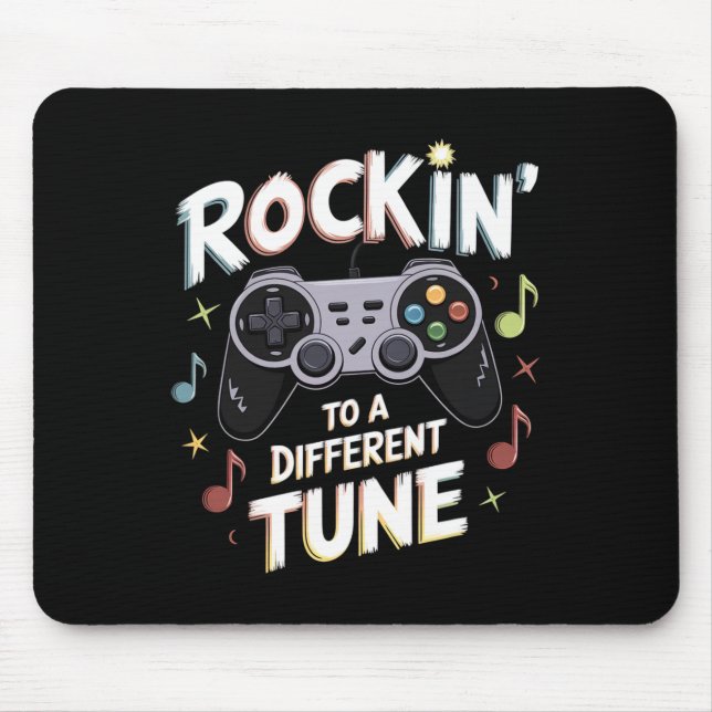 Rocking To A Different Tune Autism Awareness Heroe Mouse Pad (Front)