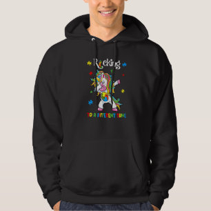 Rocking To A Different Tune Dabbing Unicorn Autism Hoodie