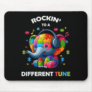 Rocking To A Different Tune Funny Autism Awareness Mouse Pad