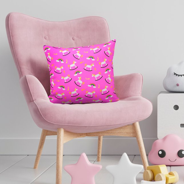 Rocking Unicorns Rainbows and Shooting Stars Cushion (Creator Uploaded)