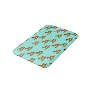 Rocking wooden horse bath mat