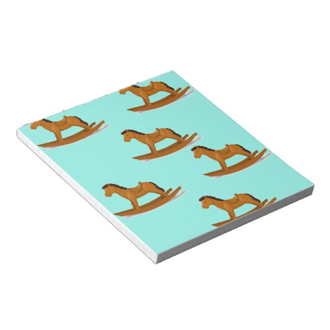 Rocking wooden horse notepad (Angled)