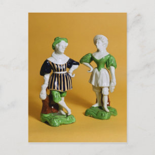Rockingham figurines from the Commedia Postcard