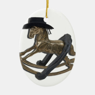 RockingHorseCowboyHatHorseShoe122312 copy.png Ceramic Tree Decoration