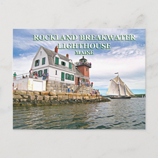 Rockland Breakwater Lighthouse, Maine Postcard (Front)