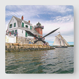 Rockland Breakwater Lighthouse, Maine Wall Clock
