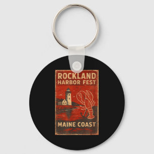 Rockland harbor fest shirt lobster lighthouse main key ring
