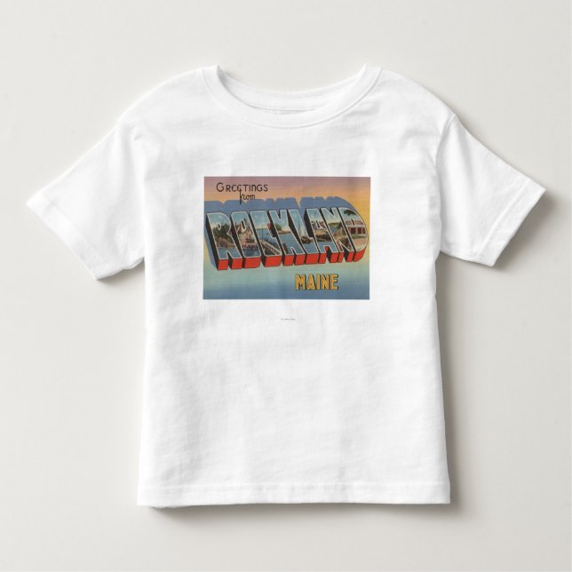 Rockland, Maine - Large Letter Scenes Toddler T-Shirt (Front)