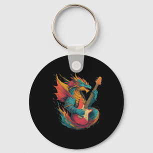 Rockn Roll Dragon Look with Cool E-Guitar Costume Key Ring